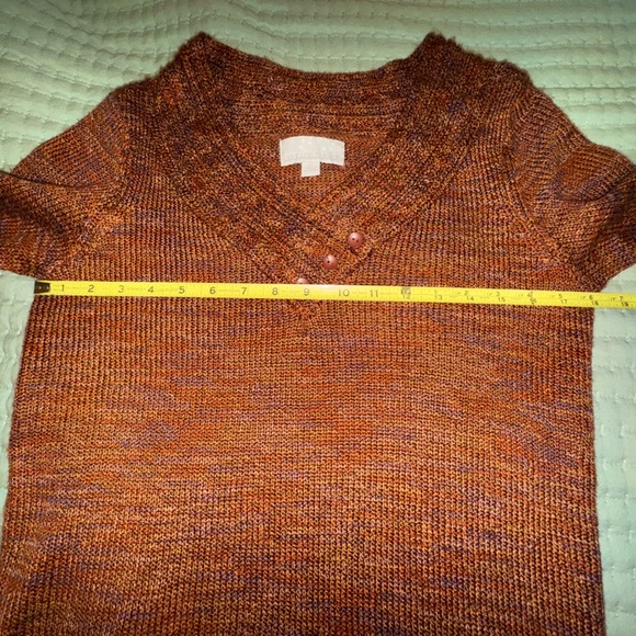 Carolyn Taylor Multicolor V-neck 3 button Sweater. Size PL. GUC - Picture 8 of 11